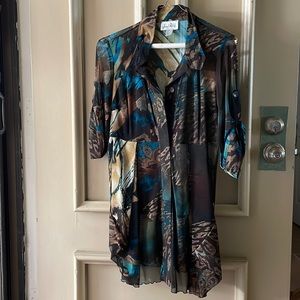 Colorful blouse made by designer Joseph Ribkoff